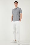 Pamuklu Regular Fit Erkek Polo Yaka T Shirt 5902063 Açık Gri-Ekru