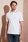 Pamuklu Regular Fit Erkek Polo Yaka T Shirt 5902063 BEYAZ