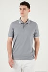 Pamuklu Regular Fit Erkek Polo Yaka T Shirt 5902063 Açık Gri-Ekru