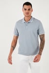 Pamuklu Regular Fit Erkek Polo Yaka T Shirt 5902063 AÇIK GRİ