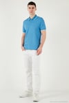 Pamuklu Regular Fit Erkek Polo Yaka T Shirt 5902063 Açık Mavi-Ekru