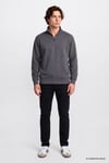 Pamuklu Regular Fit Fermuarlı Dik Yaka Erkek Sweat L2520312 003 ANTRASİT