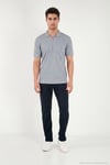 Pamuklu Regular Fit Fermuarlı Erkek Polo Yaka T Shirt 5902738 AÇIK GRİ