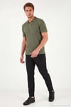 Pamuklu Regular Fit Fermuarlı Erkek Polo Yaka T Shirt 5902738 HAKİ