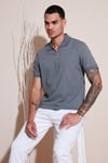 Pamuklu Regular Fit Fermuarlı Erkek Polo Yaka T Shirt 5902915 AÇIK HAKİ