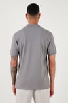 Pamuklu Regular Fit Fermuarlı Erkek Polo Yaka T Shirt 5902915 Kül