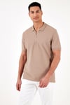 Pamuklu Regular Fit Fermuarlı Erkek Polo Yaka T Shirt 5902434 VİZON