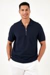Pamuklu Regular Fit Fermuarlı Erkek Polo Yaka T Shirt 5902434 İNDİGO
