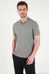 Pamuklu Regular Fit Fermuarlı Erkek Polo Yaka T Shirt 5902738 AÇIK HAKİ