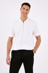 Pamuklu Regular Fit Fermuarlı Erkek Polo Yaka T Shirt 5902434 EKRU