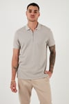 Pamuklu Regular Fit Fermuarlı Erkek Polo Yaka T Shirt 5902915 GRİ