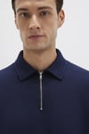 Pamuklu Regular Fit Fermuarlı Erkek Polo Yaka Sweat 0S10414-86415 LACİVERT