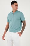 Pamuklu Regular Fit Fermuarlı Erkek Polo Yaka T Shirt 5902915 MAVİ