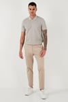 Pamuklu Regular Fit Fermuarlı Erkek Polo Yaka T Shirt 5902915 GRİ