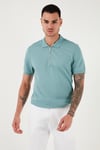 Pamuklu Regular Fit Fermuarlı Erkek Polo Yaka T Shirt 5902915 MAVİ