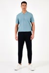 Pamuklu Regular Fit Fermuarlı Erkek Polo Yaka T Shirt 5902434 MAVİ