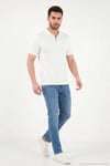 Pamuklu Regular Fit Fermuarlı Erkek Polo Yaka T Shirt 5902738 EKRU