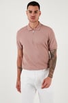 Pamuklu Regular Fit Fermuarlı Erkek Polo Yaka T Shirt 5902915 PUDRA