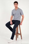 Pamuklu Regular Fit Fermuarlı Erkek Polo Yaka T Shirt 5902738 AÇIK GRİ