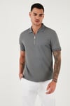 Pamuklu Regular Fit Fermuarlı Erkek Polo Yaka T Shirt 5902915 AÇIK HAKİ