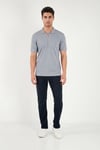 Pamuklu Regular Fit Fermuarlı Erkek Polo Yaka T Shirt 5902738 AÇIK GRİ