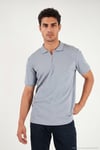 Pamuklu Regular Fit Fermuarlı Erkek Polo Yaka T Shirt 5902738 AÇIK GRİ