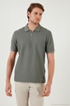 Pamuklu Regular Fit Fermuarlı Erkek Polo Yaka T Shirt 5902434 AÇIK HAKİ