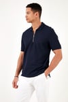 Pamuklu Regular Fit Fermuarlı Erkek Polo Yaka T Shirt 5902434 İNDİGO