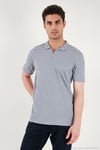 Pamuklu Regular Fit Fermuarlı Erkek Polo Yaka T Shirt 5902738 AÇIK GRİ