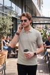 Pamuklu Regular Fit Fermuarlı Erkek Polo Yaka T Shirt 5902434 TAŞ