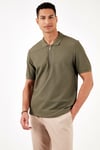 Pamuklu Regular Fit Fermuarlı Erkek Polo Yaka T Shirt 5902434 HAKİ
