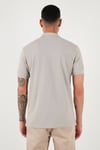 Pamuklu Regular Fit Fermuarlı Erkek Polo Yaka T Shirt 5902915 GRİ