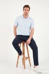 Pamuklu Regular Fit Göğüs Cepli Düğmeli Erkek Polo T Shirt 4565001 BEBE MAVİ