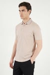 Pamuklu Regular Fit Göğüs Cepli Düğmeli Erkek Polo T Shirt 4565001 BEJ