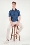 Pamuklu Regular Fit Göğüs Cepli Düğmeli Erkek Polo T Shirt 4565001 İNDİGO
