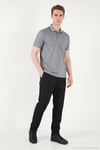 Pamuklu Regular Fit Göğüs Cepli Düğmeli Erkek Polo T Shirt 4565001 KOYU SİYAH
