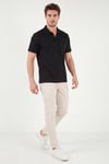 Pamuklu Regular Fit Göğüs Cepli Düğmeli Erkek Polo T Shirt 4565001 SİYAH