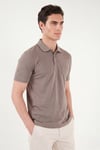 Pamuklu Regular Fit Göğüs Cepli Düğmeli Erkek Polo T Shirt 4565001 KAHVE