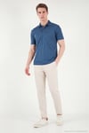 Pamuklu Regular Fit Göğüs Cepli Düğmeli Erkek Polo T Shirt 4565001 İNDİGO