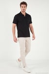 Pamuklu Regular Fit Göğüs Cepli Düğmeli Erkek Polo T Shirt 4565001 SİYAH