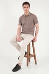 Pamuklu Regular Fit Göğüs Cepli Düğmeli Erkek Polo T Shirt 4565001 KAHVE