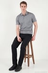 Pamuklu Regular Fit Göğüs Cepli Düğmeli Erkek Polo T Shirt 4565001 KOYU SİYAH