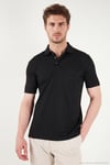 Pamuklu Regular Fit Göğüs Cepli Düğmeli Erkek Polo T Shirt 4565001 SİYAH