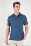 Pamuklu Regular Fit Göğüs Cepli Düğmeli Erkek Polo T Shirt 4565001 İNDİGO