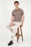 Pamuklu Regular Fit Göğüs Cepli Düğmeli Erkek Polo T Shirt 4565001 KAHVE