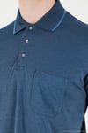 Pamuklu Regular Fit Göğüs Cepli Düğmeli Erkek Polo T Shirt 4565001 İNDİGO