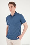 Pamuklu Regular Fit Göğüs Cepli Düğmeli Erkek Polo T Shirt 4565001 İNDİGO