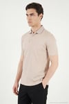 Pamuklu Regular Fit Göğüs Cepli Düğmeli Erkek Polo T Shirt 4565001 BEJ