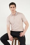 Pamuklu Regular Fit Göğüs Cepli Düğmeli Erkek Polo T Shirt 4565001 BEJ
