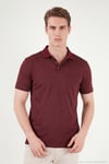Pamuklu Regular Fit Göğüs Cepli Düğmeli Erkek Polo T Shirt 4565001 BORDO